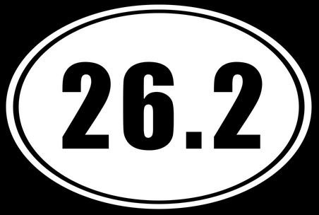 Marathon 26 mile oval decal